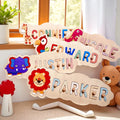 Personalized Wooden Animal Shapes Name Puzzle Toddler Toy