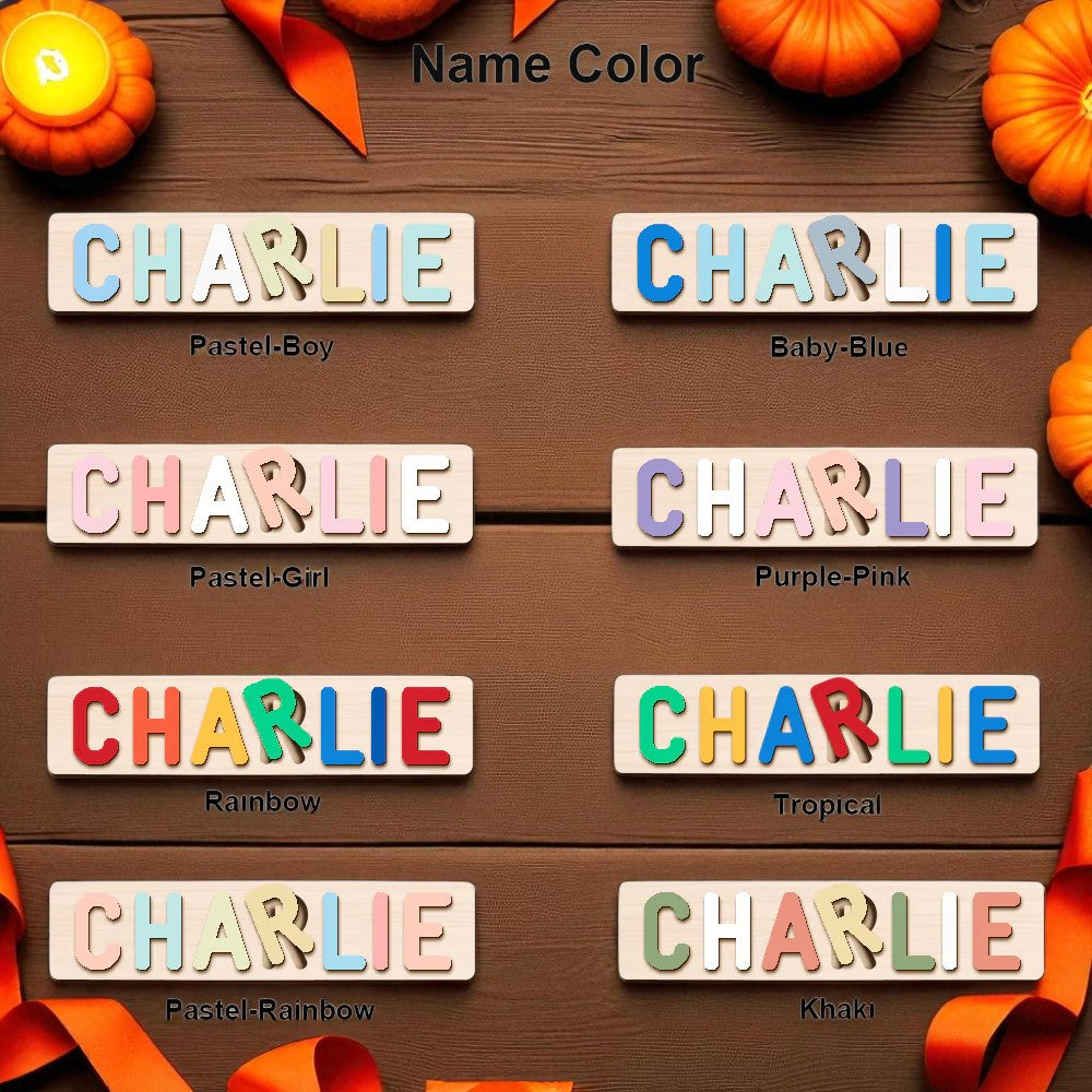 Personalized Wooden Halloween Name Puzzle