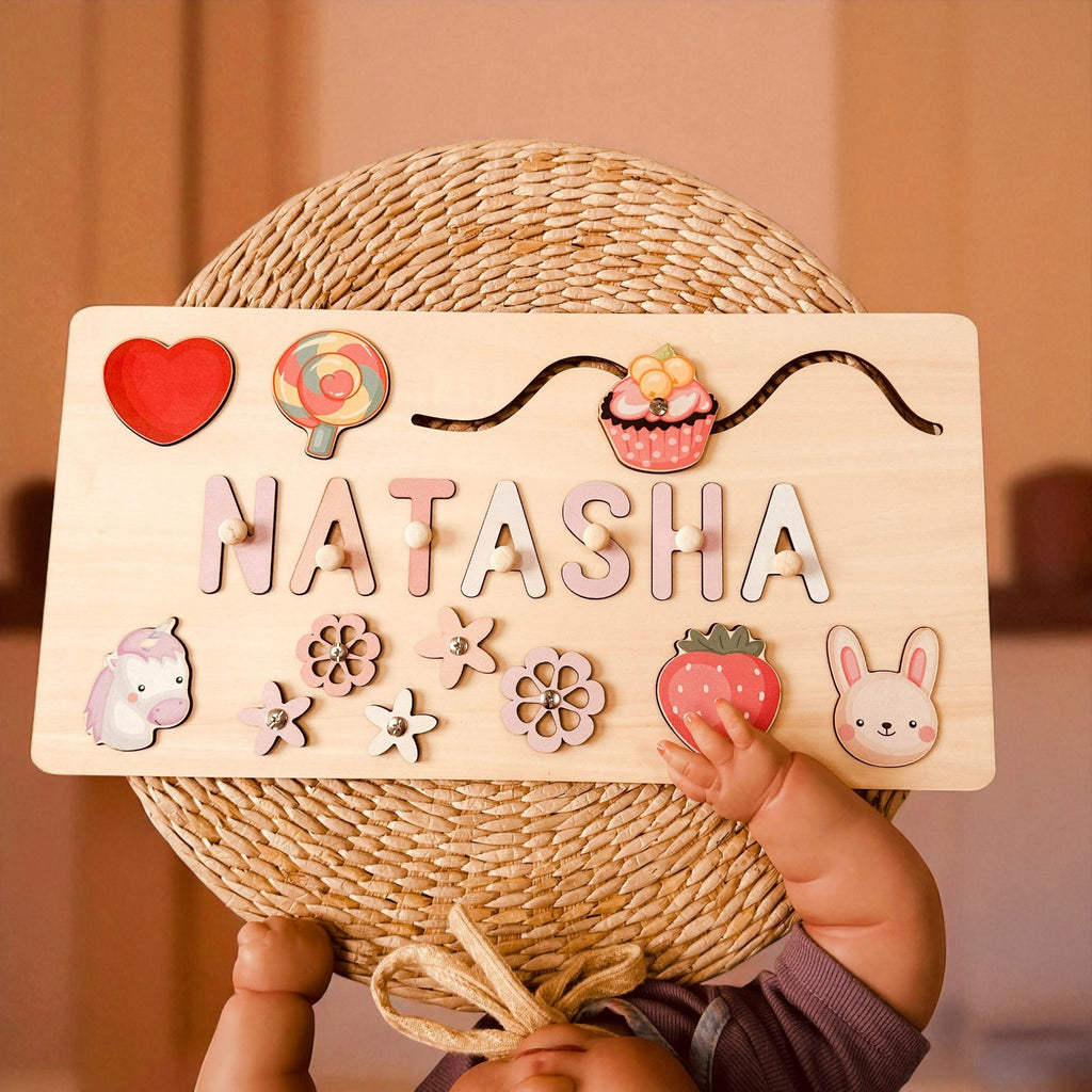 Personalized Name Wooden Puzzle – Premium Educational Toy