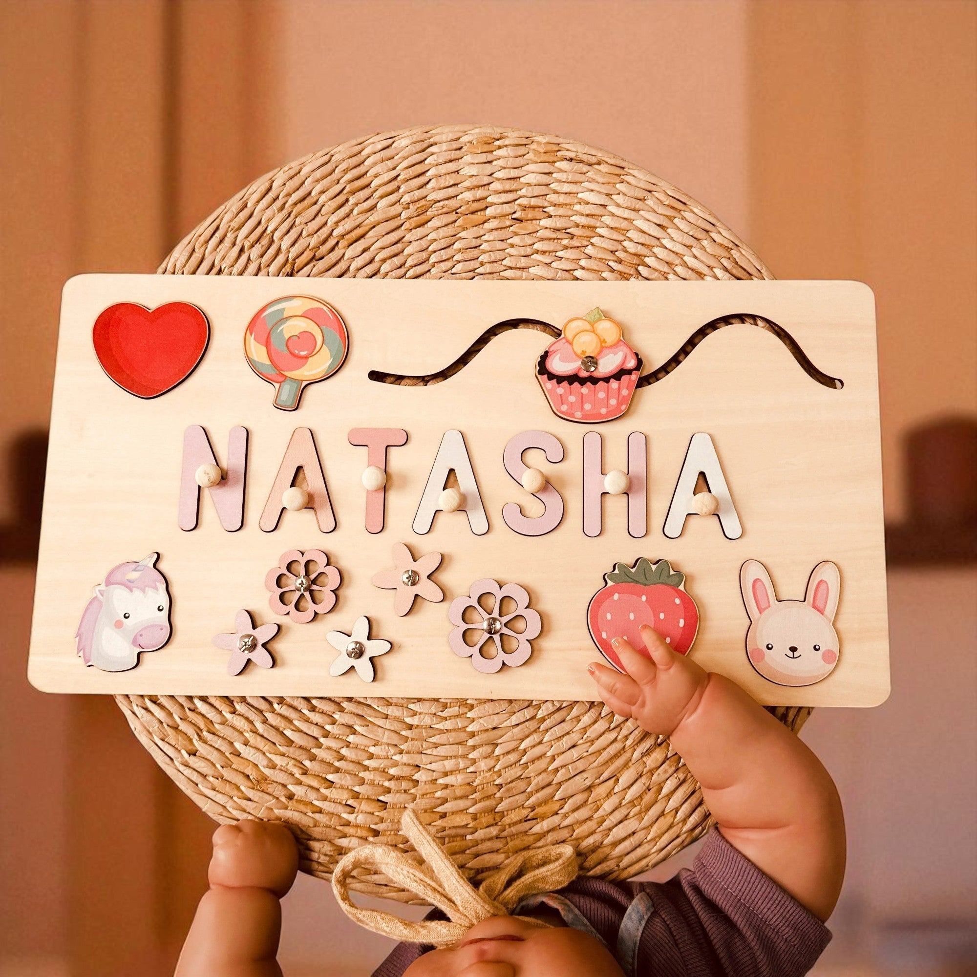 Personalized Name Wooden Puzzle – Premium Educational Toy