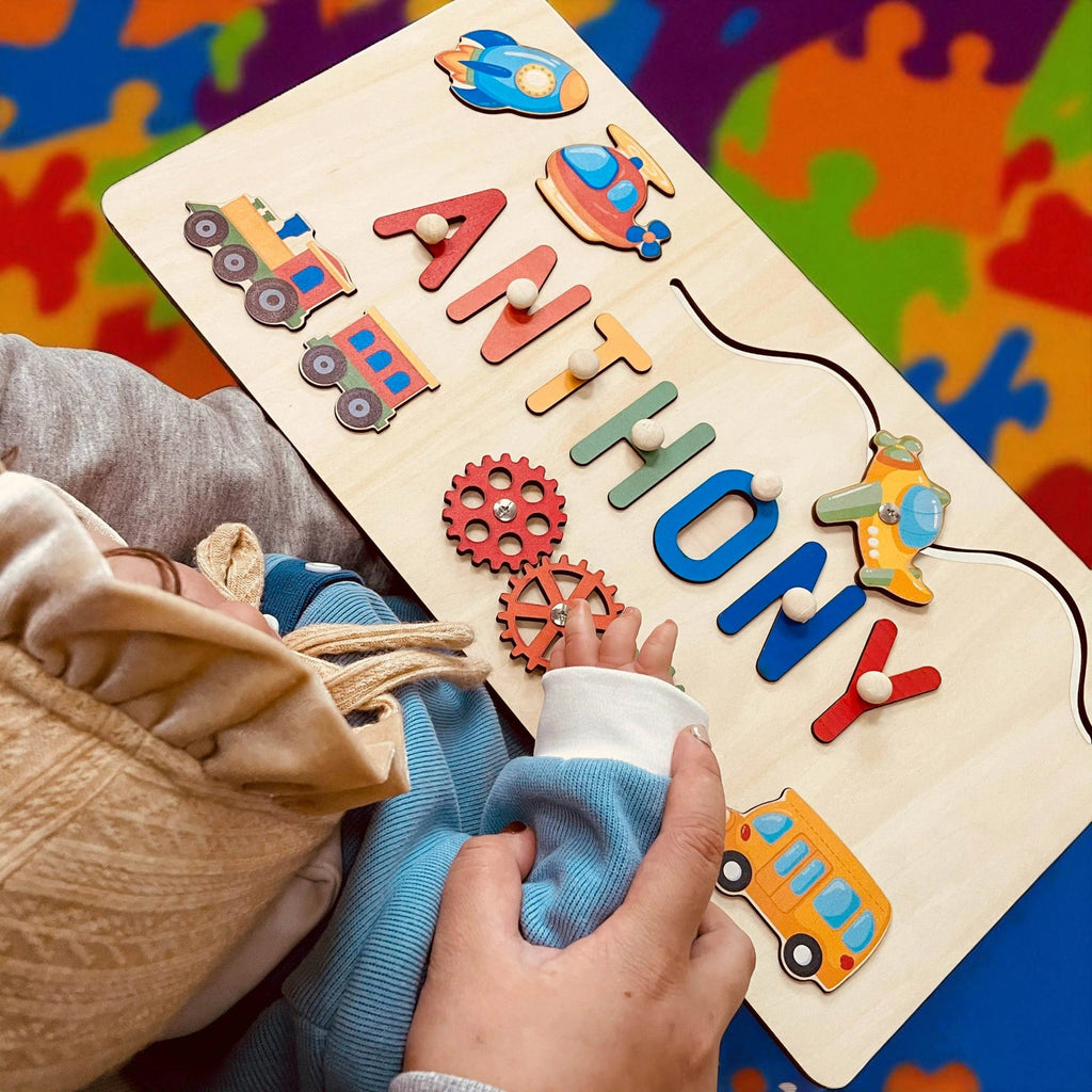 Personalized Name Wooden Puzzle – Premium Educational Toy