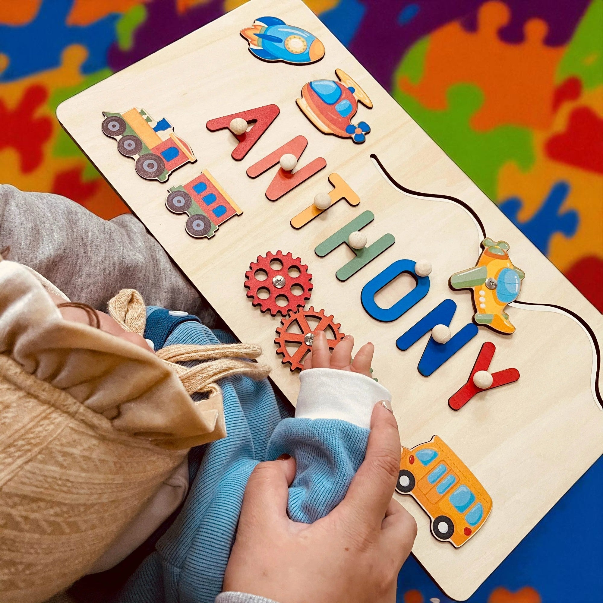 Personalized Name Wooden Puzzle – Premium Educational Toy