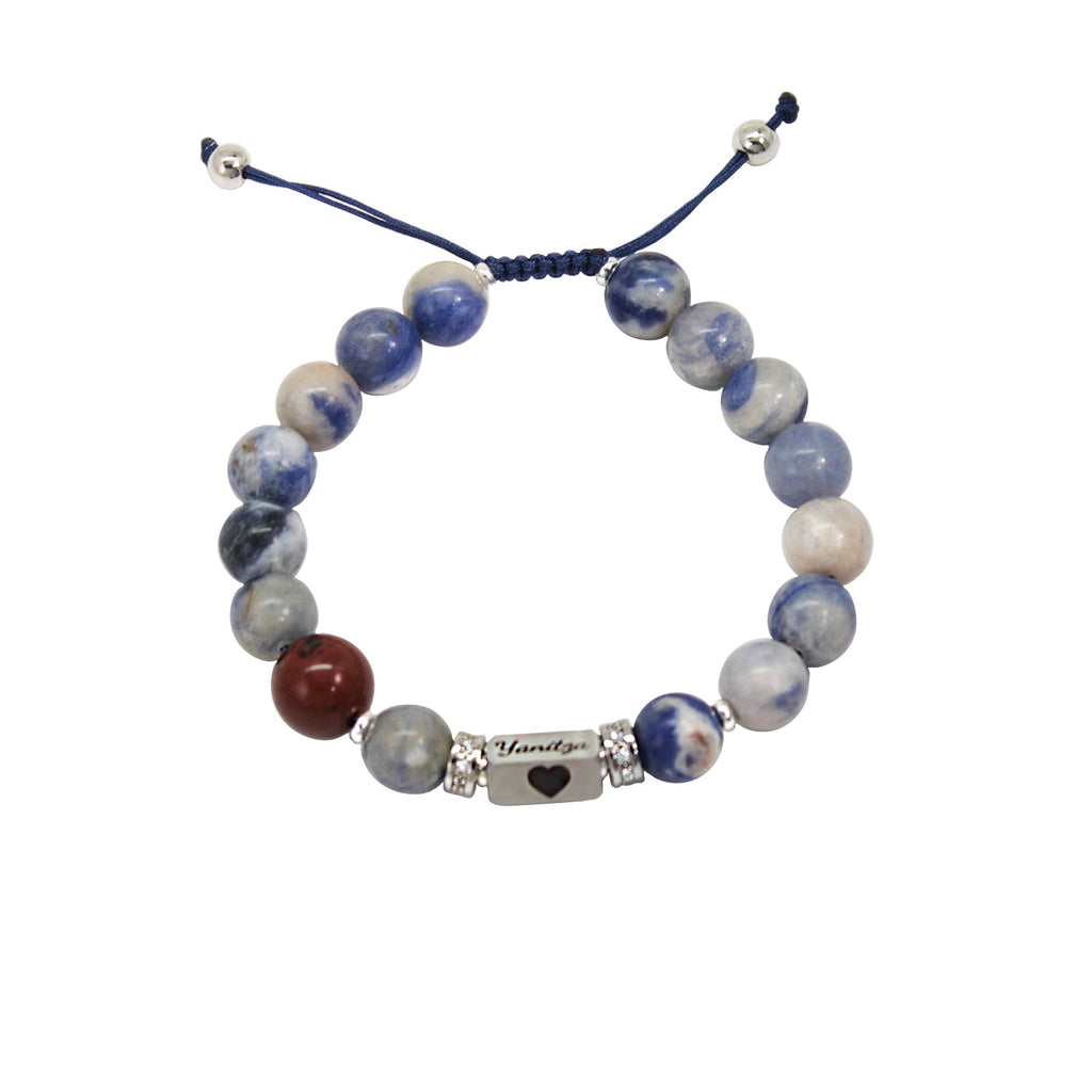 Personalized Natural Stone Bracelet – Custom Engraved Energy Beads for Men & Women