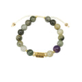 Personalized Natural Stone Bracelet – Custom Engraved Energy Beads for Men & Women