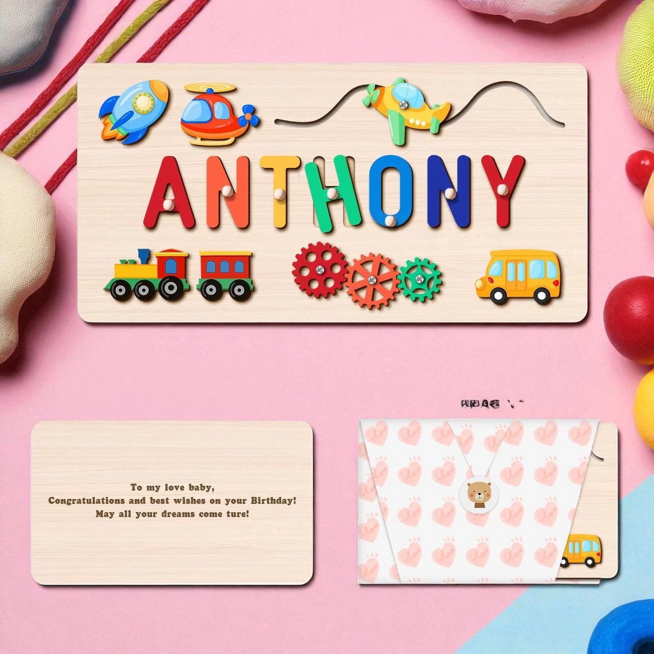 Personalized Name Wooden Puzzle – Premium Educational Toy