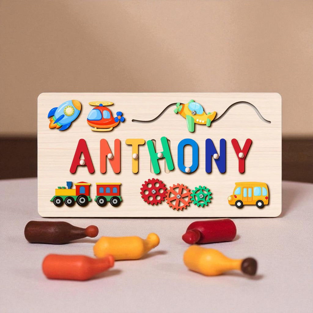 Personalized Name Wooden Puzzle – Premium Educational Toy