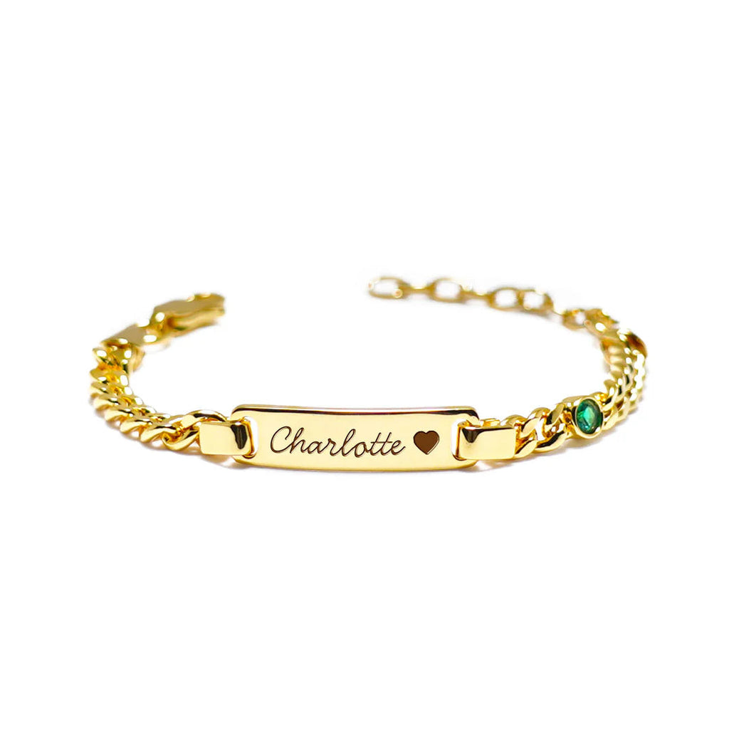 Personalized Birthstone Name Bracelet  for Boys & Girls