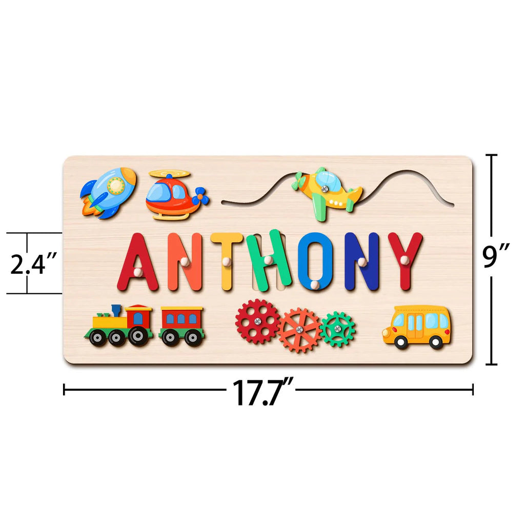 Personalized Name Wooden Puzzle – Premium Educational Toy