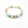Custom Name Cross-Shaped Gemstone Bracelet 20cm - Daily Wear & Keepsake Gift