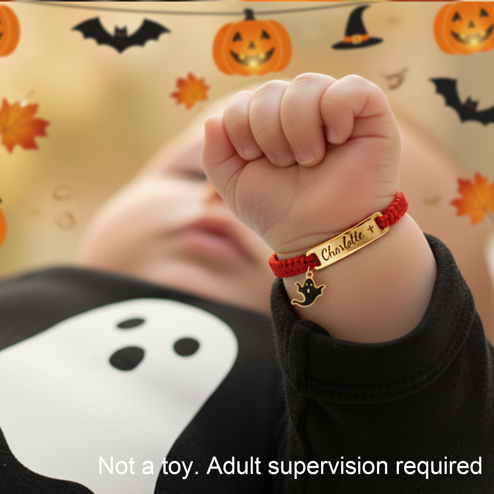 Halloween Baby Braided Cord Custom Bracelet (Parent-Child Style) – A Sweet Holiday Keepsake