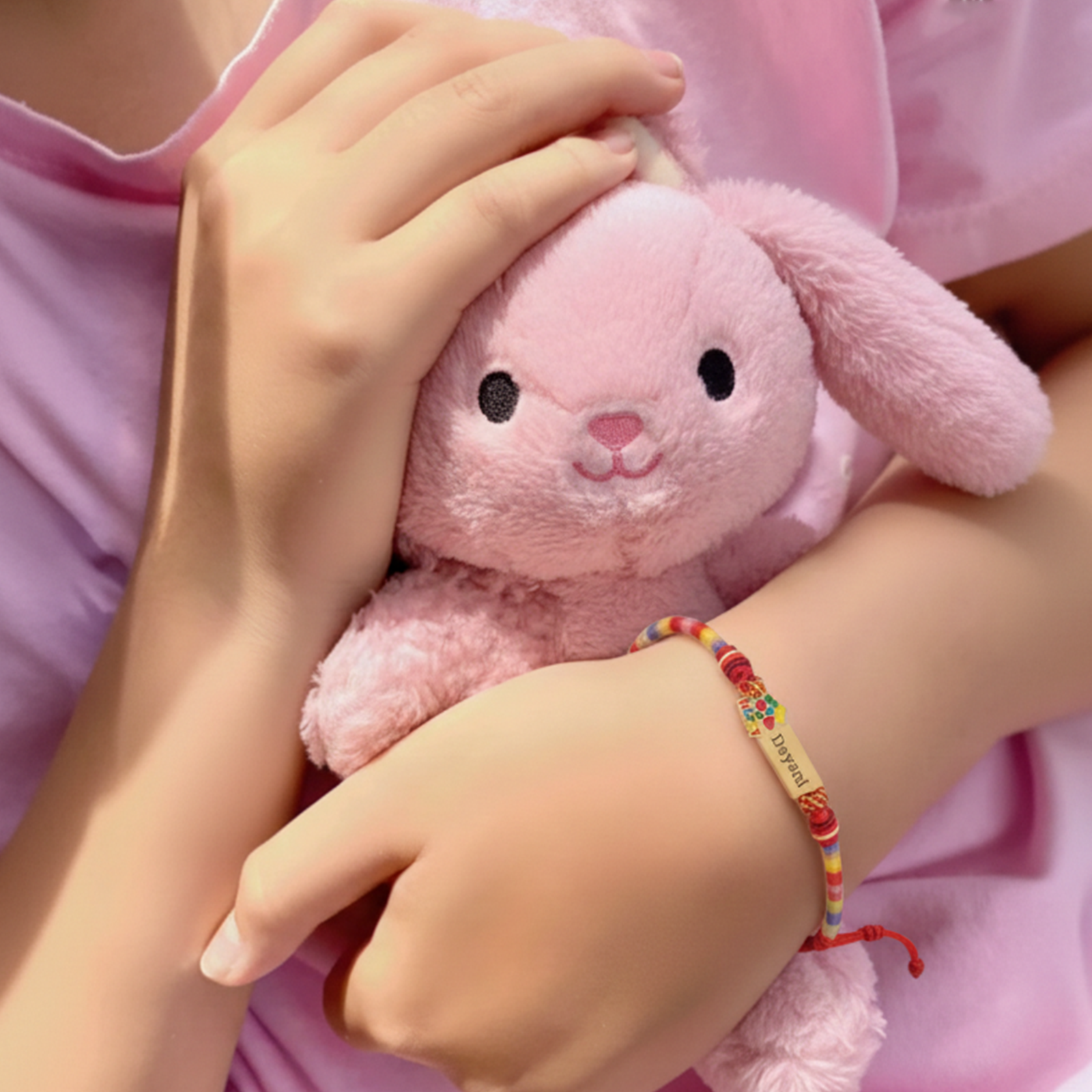 Colorful Cartoon Epoxy Name Bracelet – Personalized Jewelry for Babies & Kids