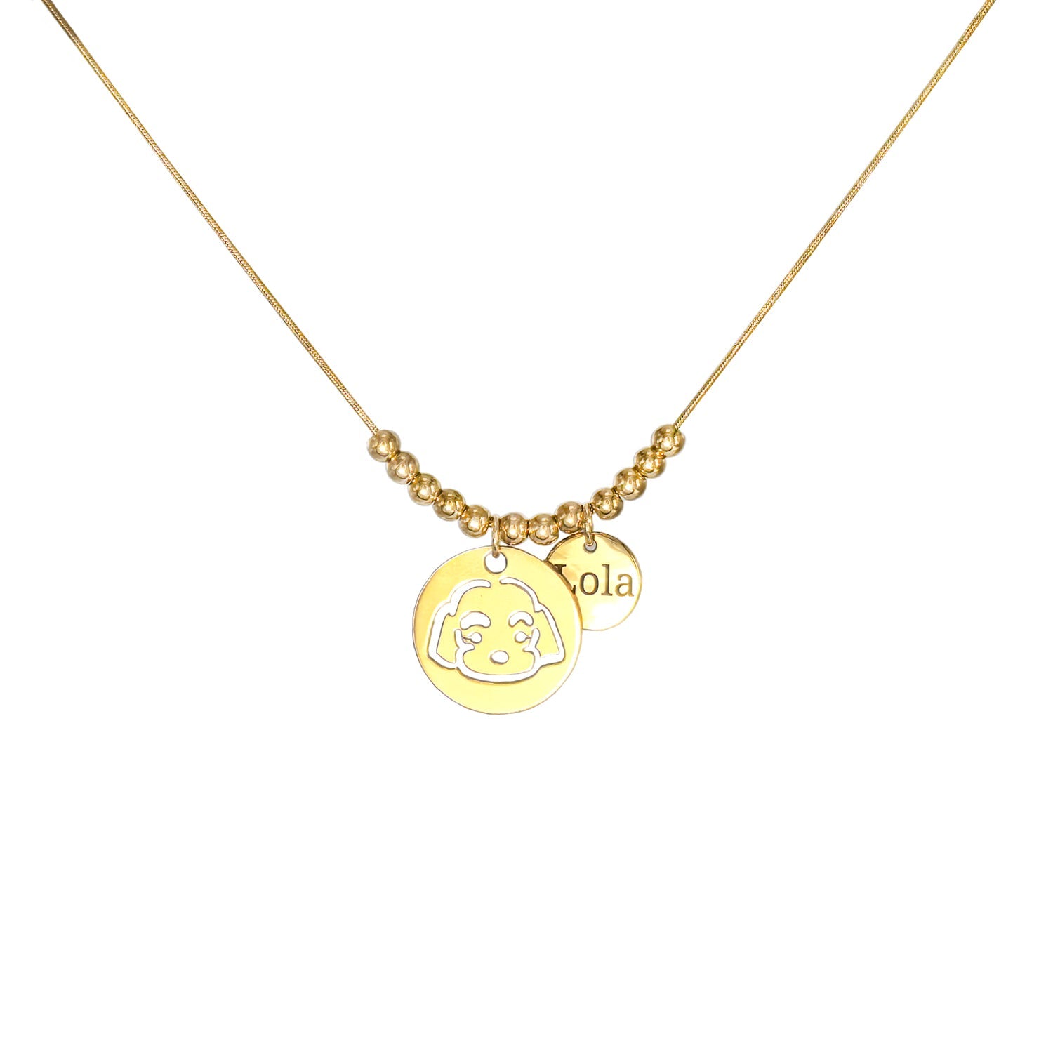 Custom Pet Memorial Necklace | Gold-Plated Stainless Steel Gift