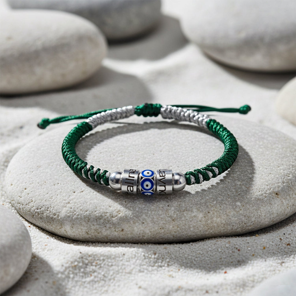 Guardian Eyes Couple & Family Name Bracelet – Personalized Protection Jewelry