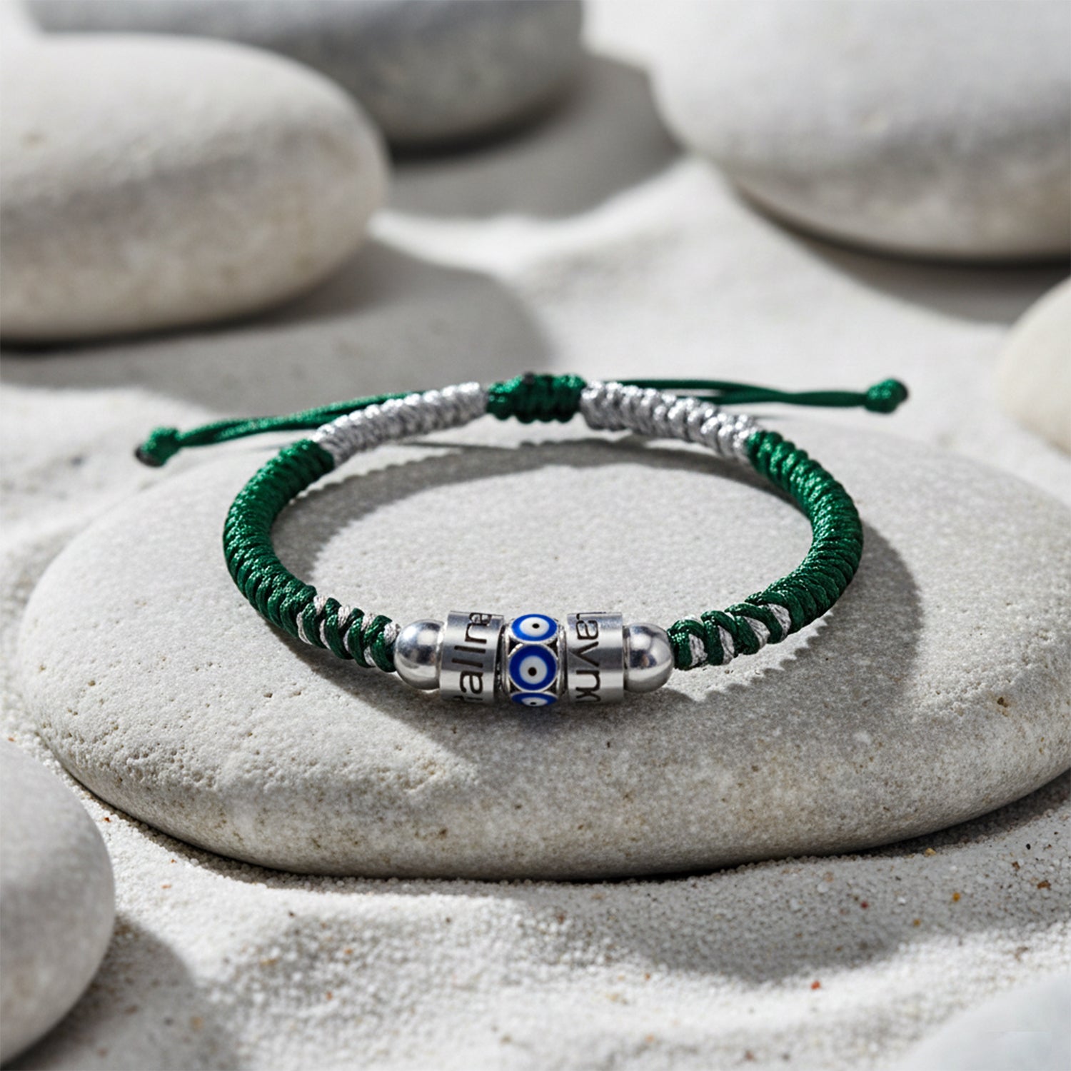 Guardian Eyes Couple & Family Name Bracelet – Personalized Protection Jewelry