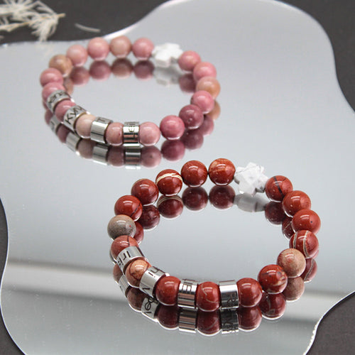 Custom Name Cross-Shaped Gemstone Bracelet 20cm - Daily Wear & Keepsake Gift