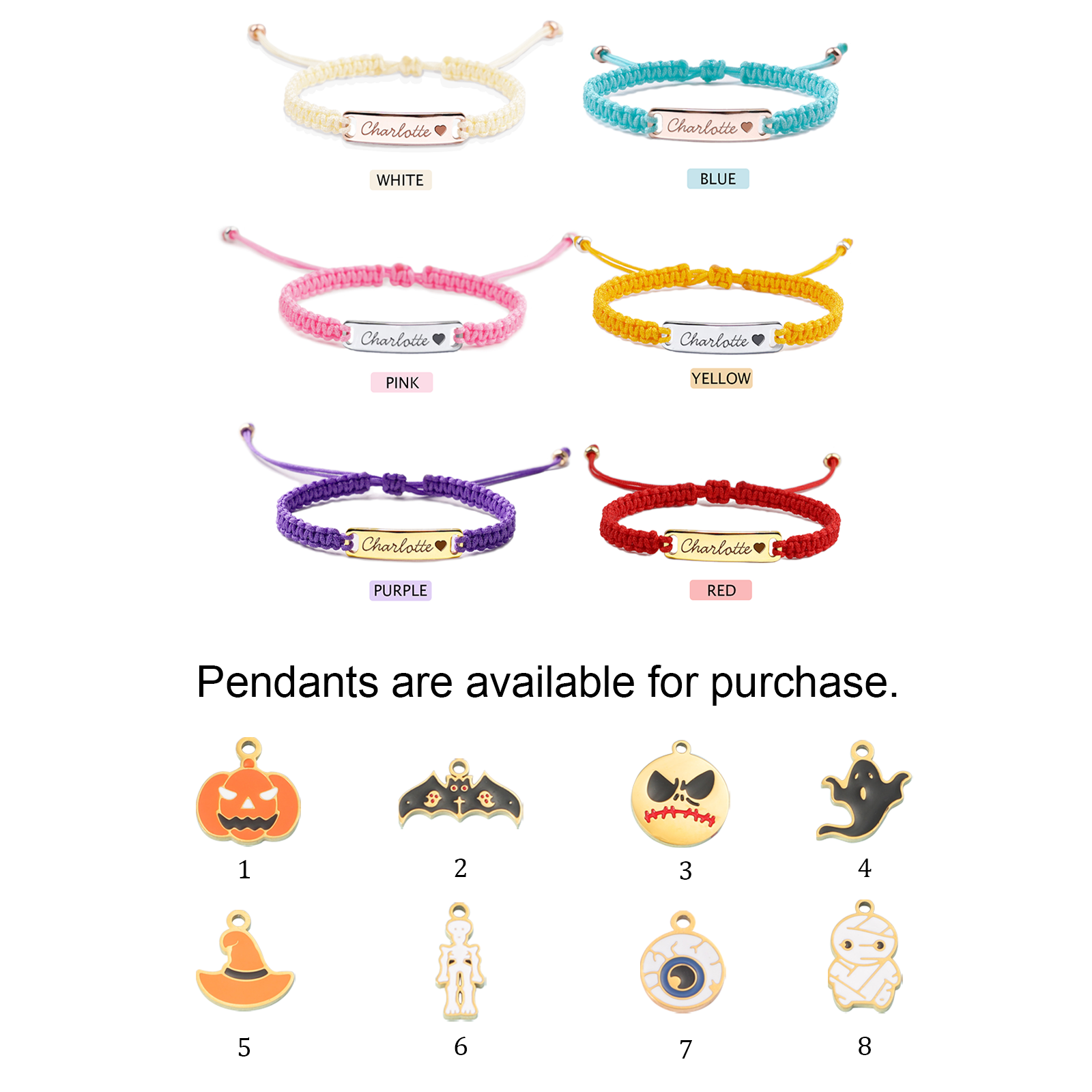 Halloween Baby Braided Cord Custom Bracelet (Parent-Child Style) – A Sweet Holiday Keepsake