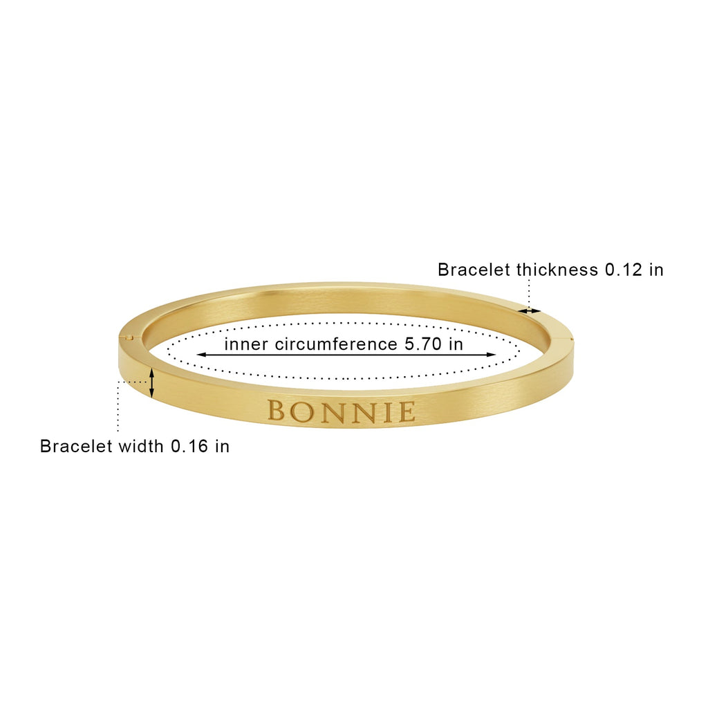 Personalized Baby's Engraved Name Bangle with Clasp
