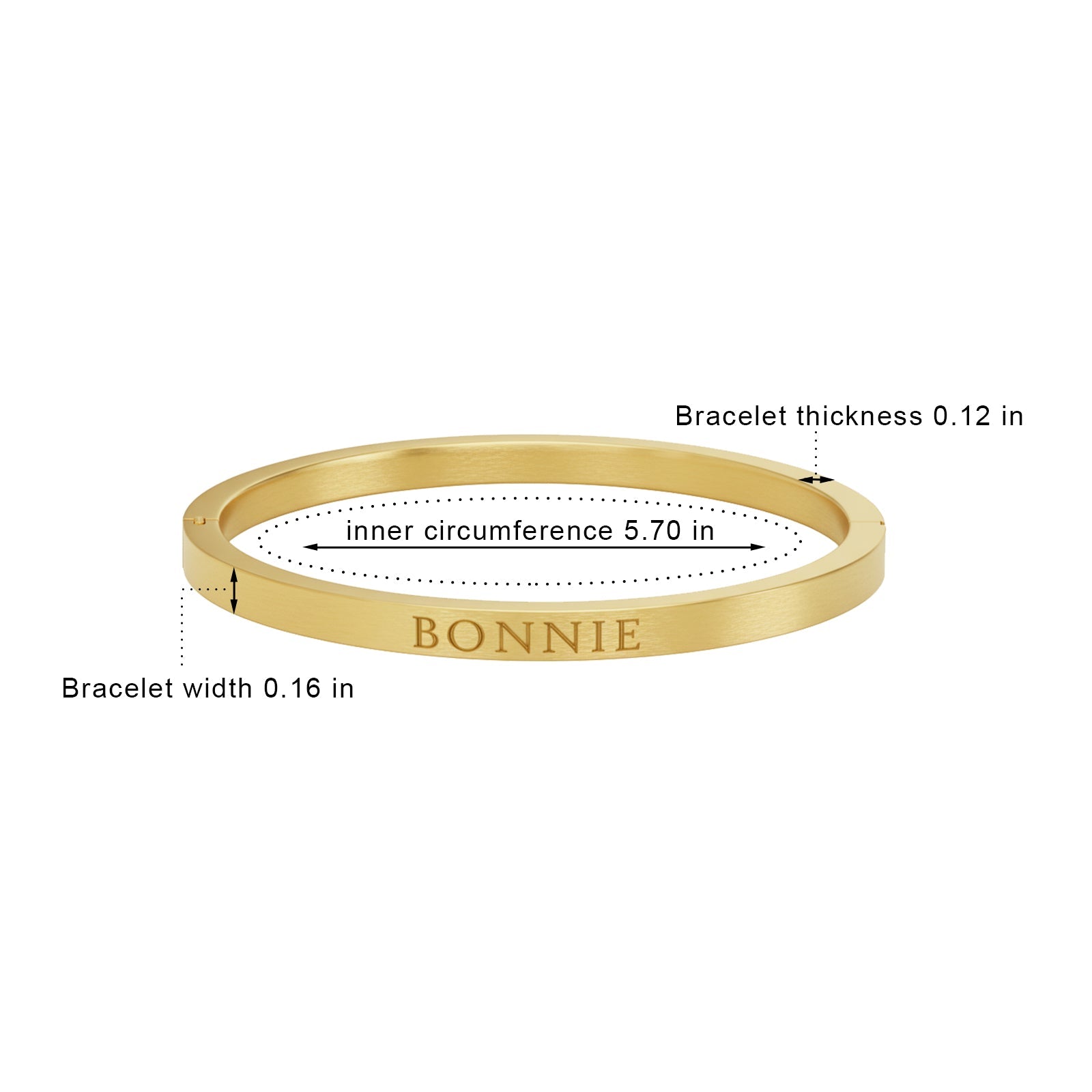 Personalized Baby's Engraved Name Bangle with Clasp