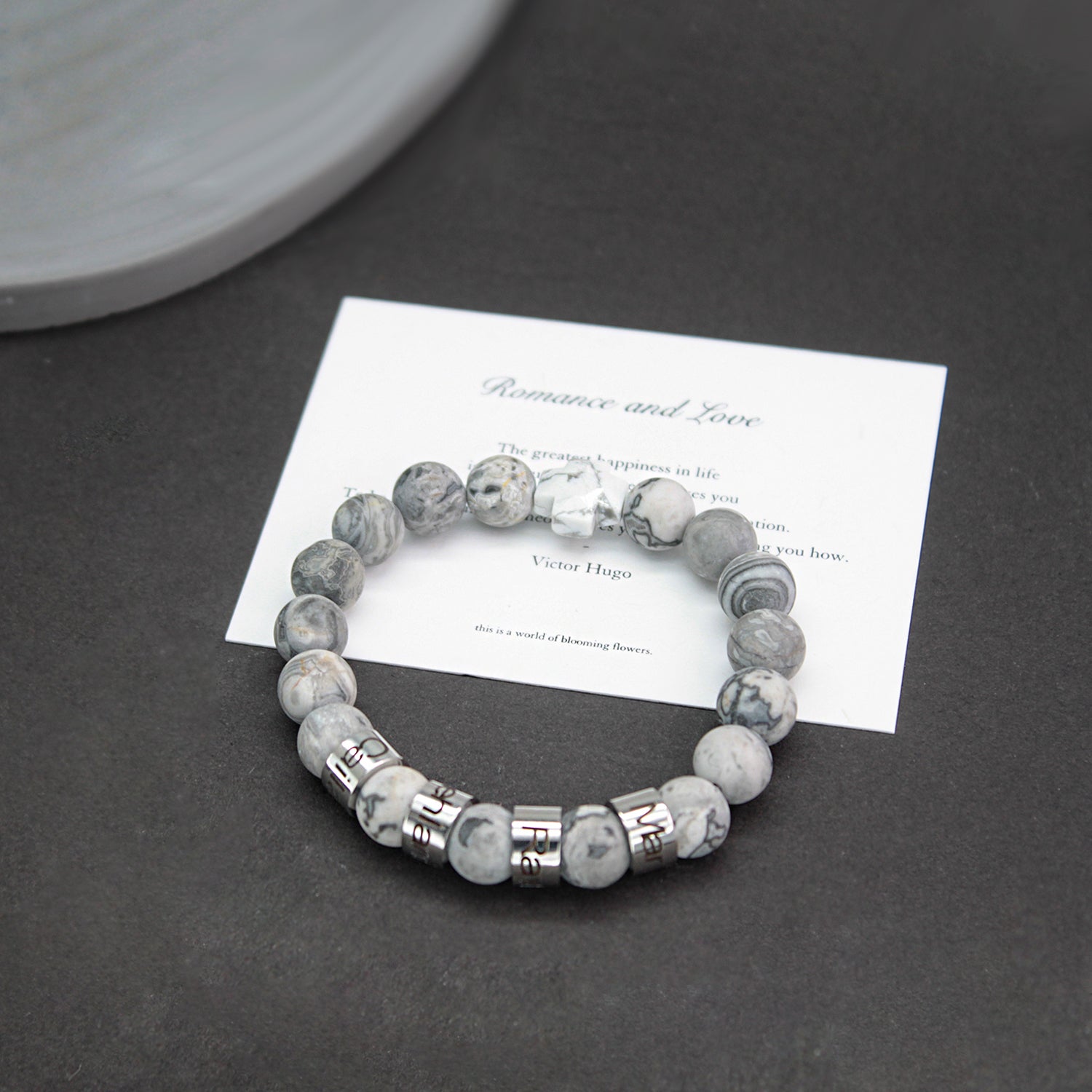 Custom Name Cross-Shaped Gemstone Bracelet 20cm - Daily Wear & Keepsake Gift