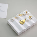 Custom Name Titanium Steel Disc Baroque Pearl Drop Earrings – Wear Your Story with Elegance