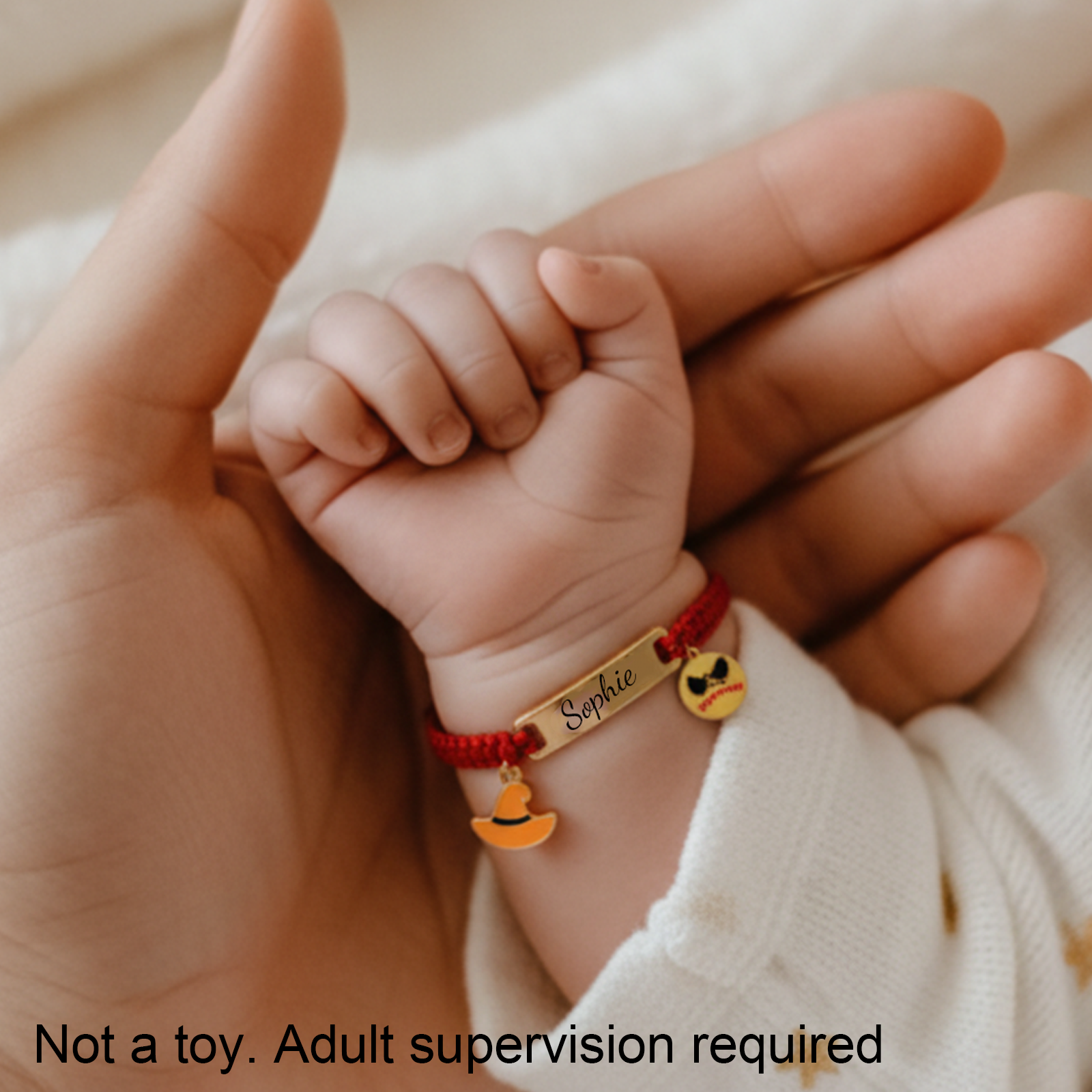 Halloween Baby Braided Cord Custom Bracelet (Parent-Child Style) – A Sweet Holiday Keepsake