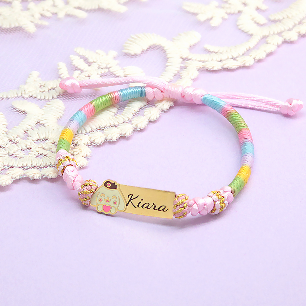 Colorful Cartoon Epoxy Name Bracelet – Personalized Jewelry for Babies & Kids