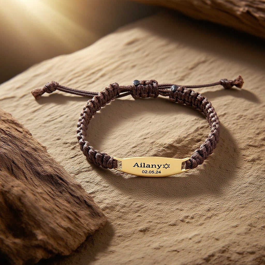 Men’s Braided Leather Custom Name Bracelet – A Gift That Speaks Without Words