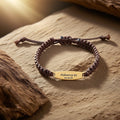 Men’s Braided Leather Custom Name Bracelet – A Gift That Speaks Without Words