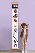 Personalized Sports Theme Hanging Canvas Height Ruler