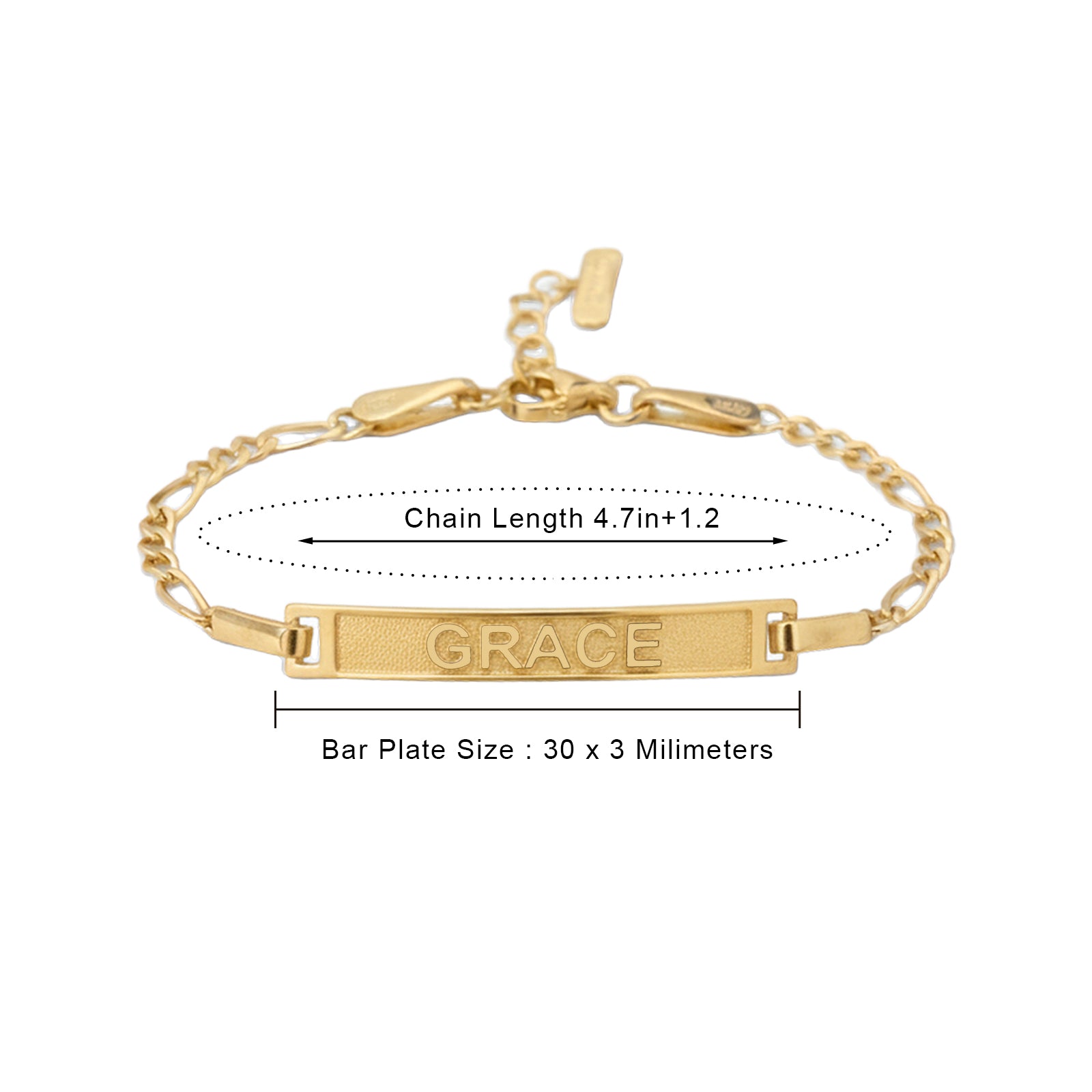 Personalized Baby Name Exclusive Metal Bracelet