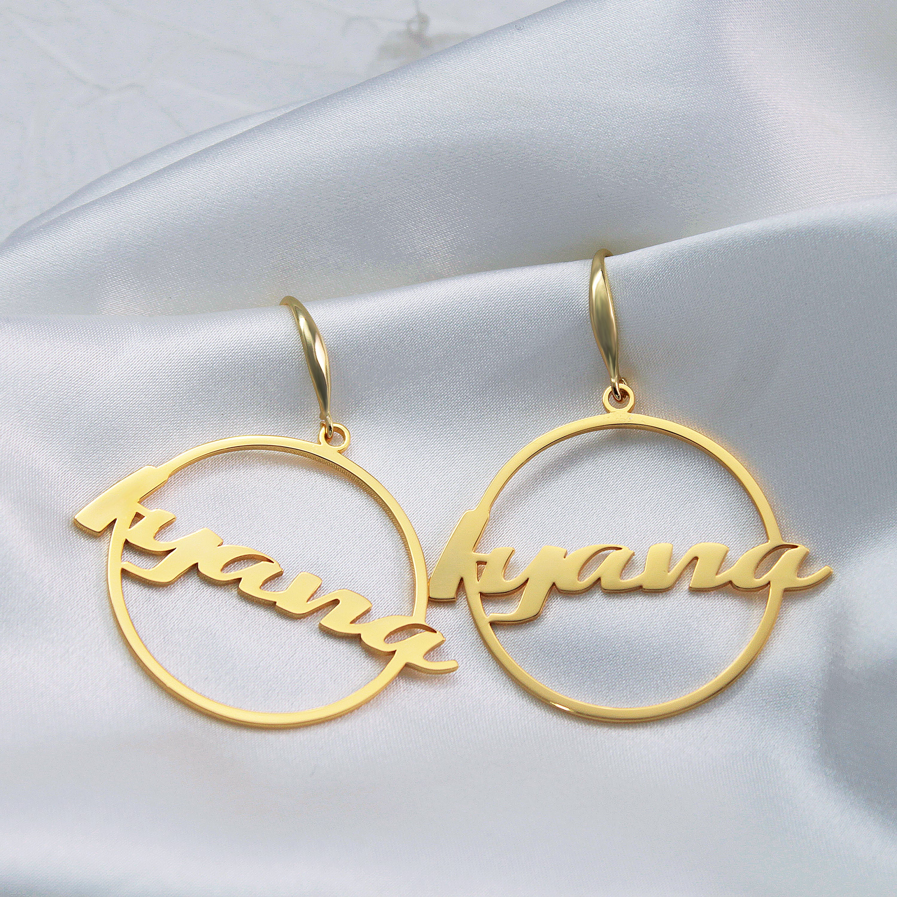 Custom Letter Hook Circle Earrings – Jewelry That Carries Your Story