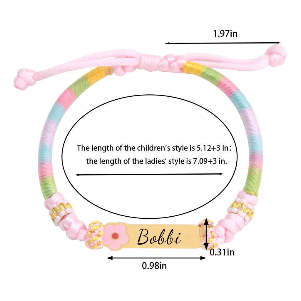 Colorful Cartoon Epoxy Name Bracelet – Personalized Jewelry for Babies & Kids