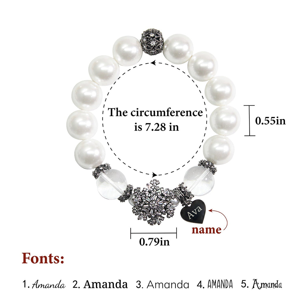 Gothic Halloween Snowflake Heart Bracelet