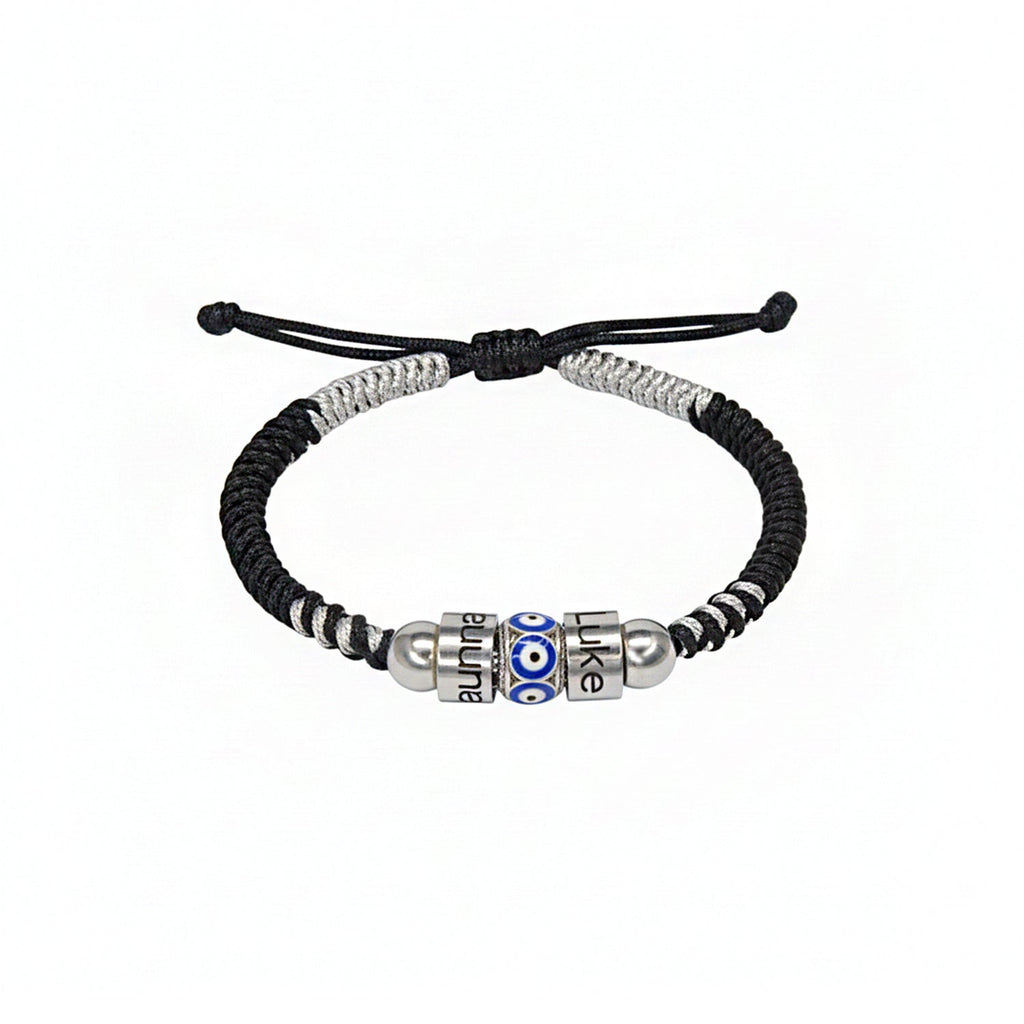 Guardian Eyes Couple & Family Name Bracelet – Personalized Protection Jewelry