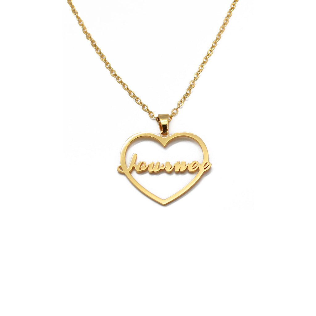 Personalized Heart Name Necklace – Custom Birthday Gift