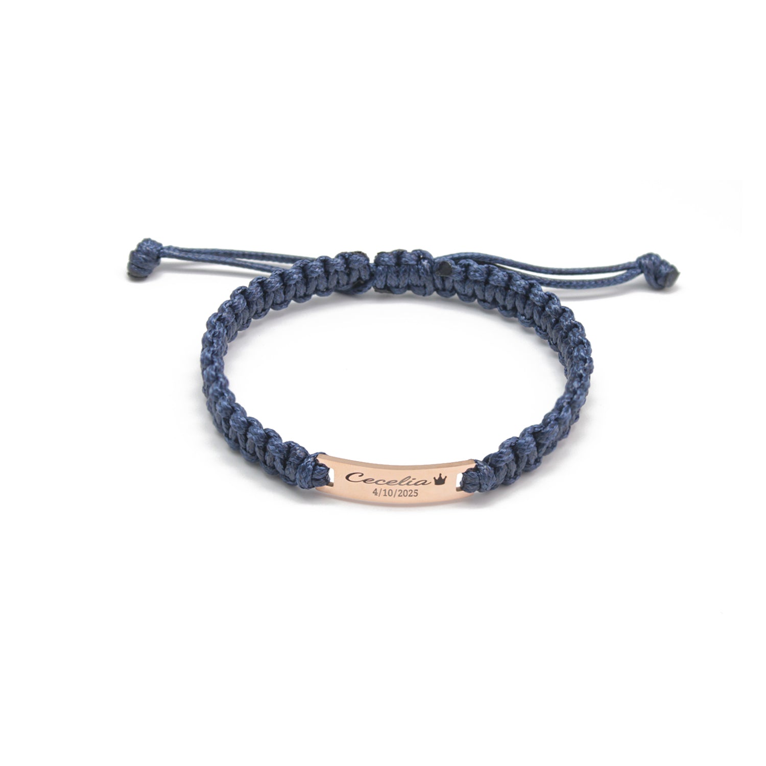 Personalized Men’s Leather Braided Bracelet – Engraved Stainless Steel Plate