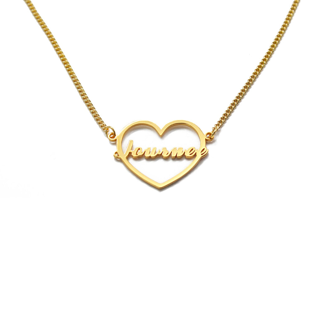 Personalized Heart Name Necklace – Custom Birthday Gift