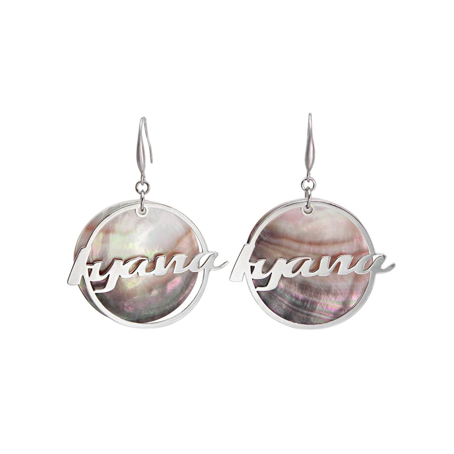 Custom Name Natural Shell Drop Earrings – Jewelry with a Breath of Nature