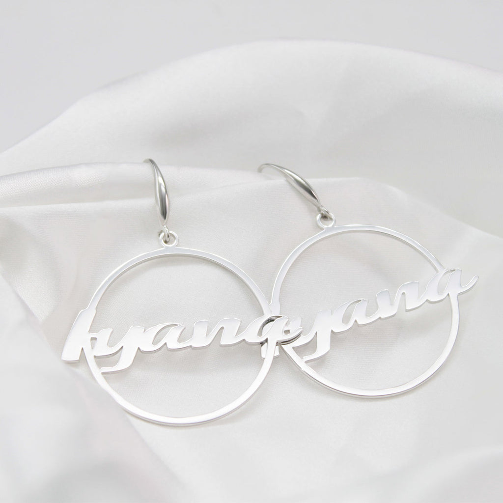 Custom Letter Hook Circle Earrings – Jewelry That Carries Your Story