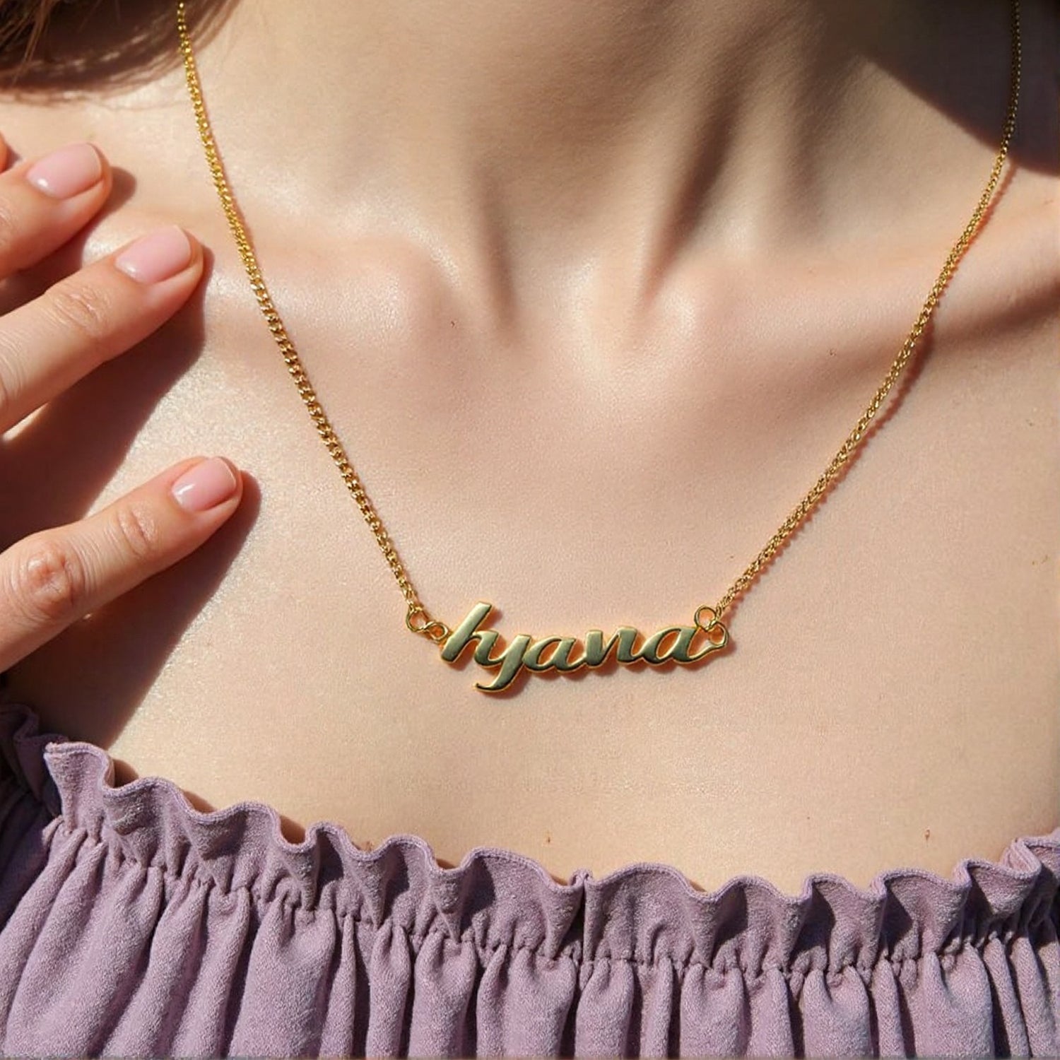 Personalized Heart Name Necklace – Custom Birthday Gift