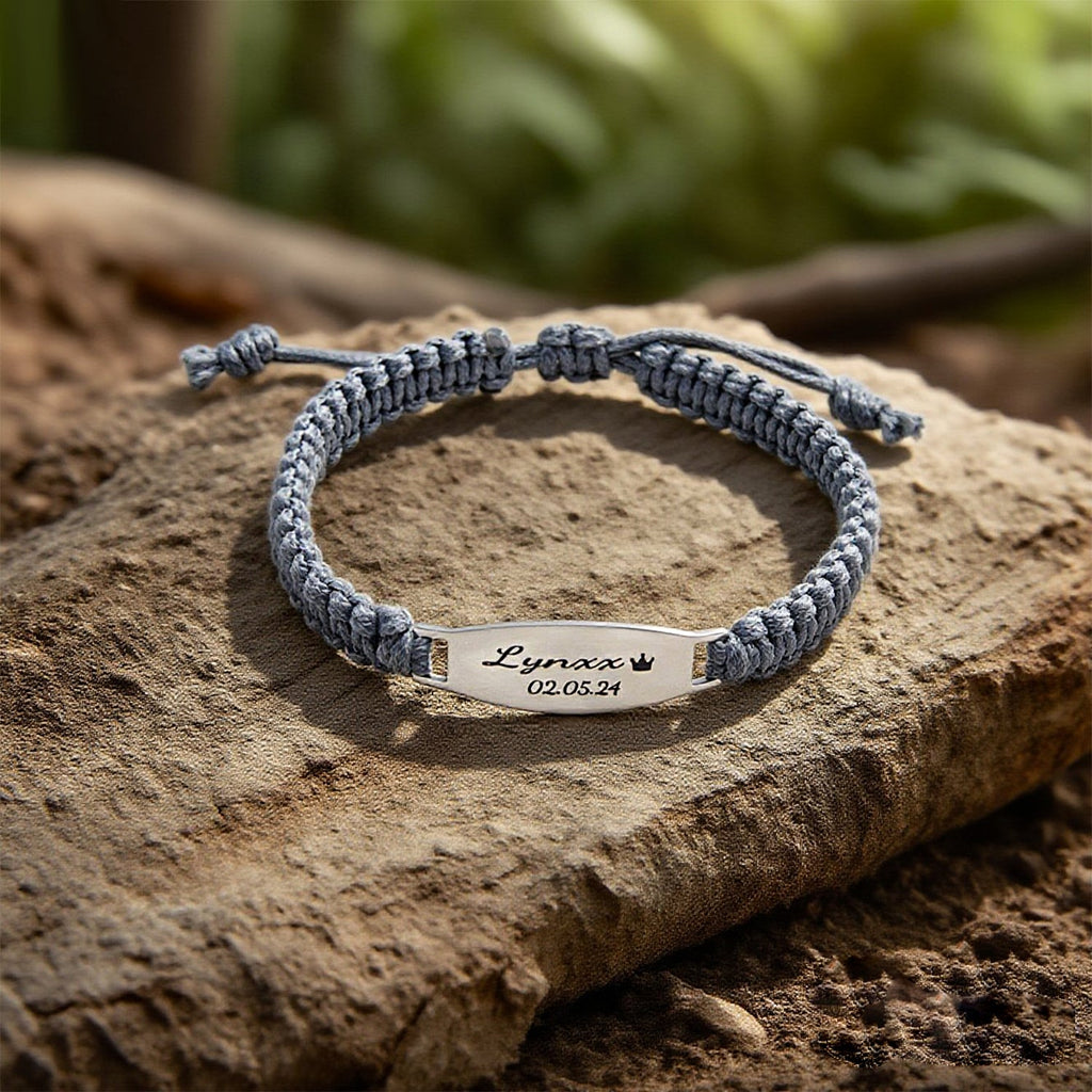 Men’s Braided Leather Custom Name Bracelet – A Gift That Speaks Without Words