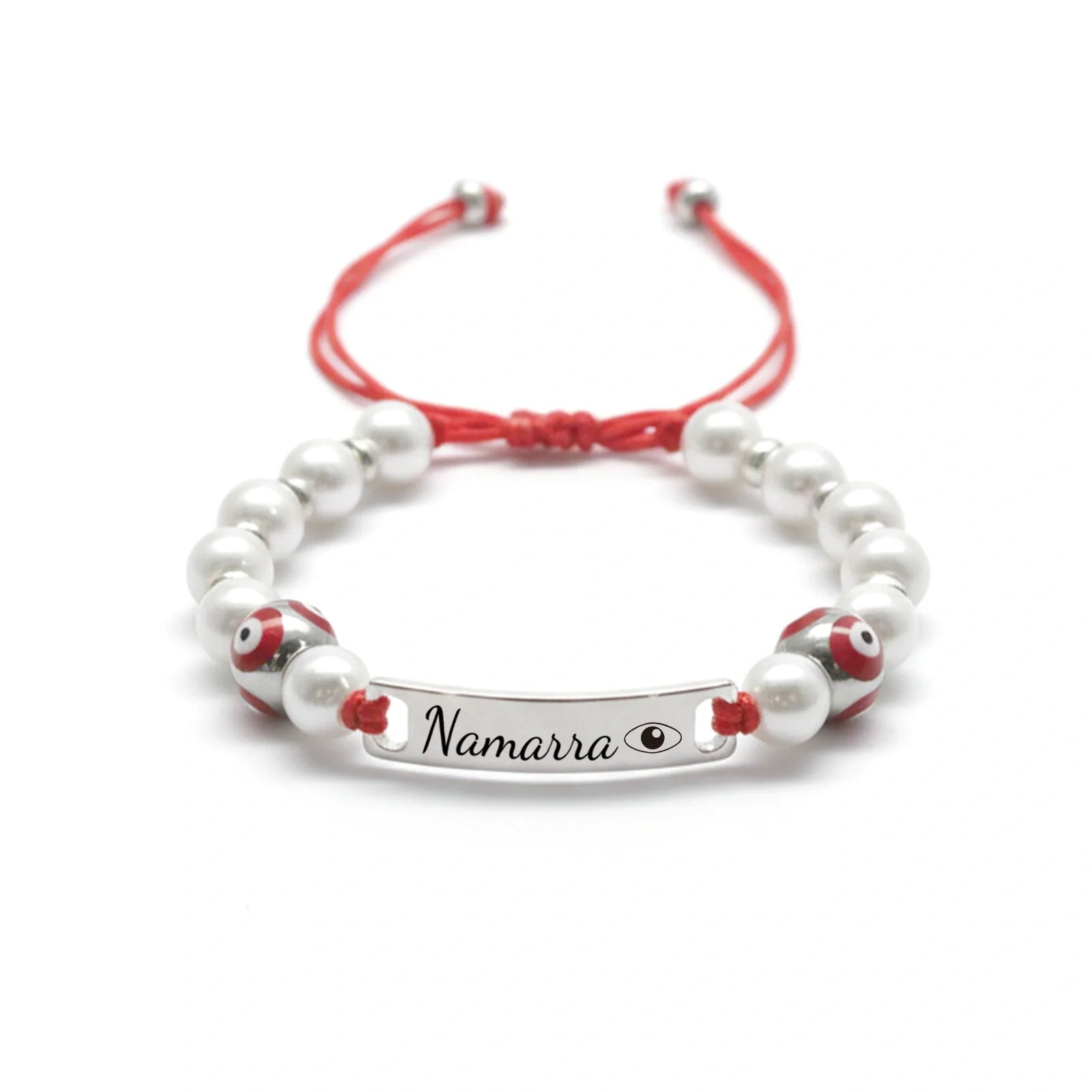 Personalized Evil Eye Baby Bracelet – Custom Handwoven Birth Keepsake for Newborns & Infants
