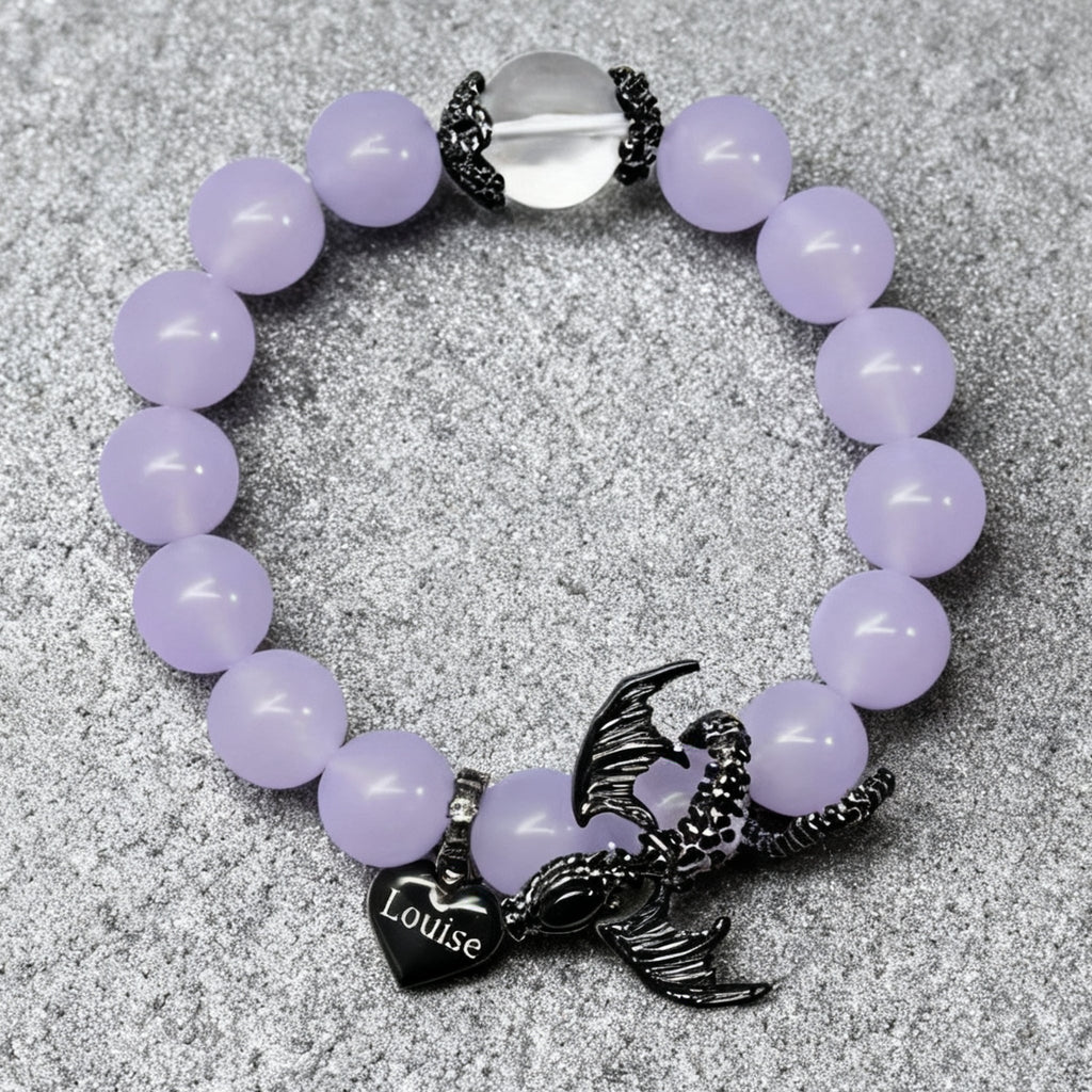 Halloween Gothic Dragon Custom Name Bracelet
