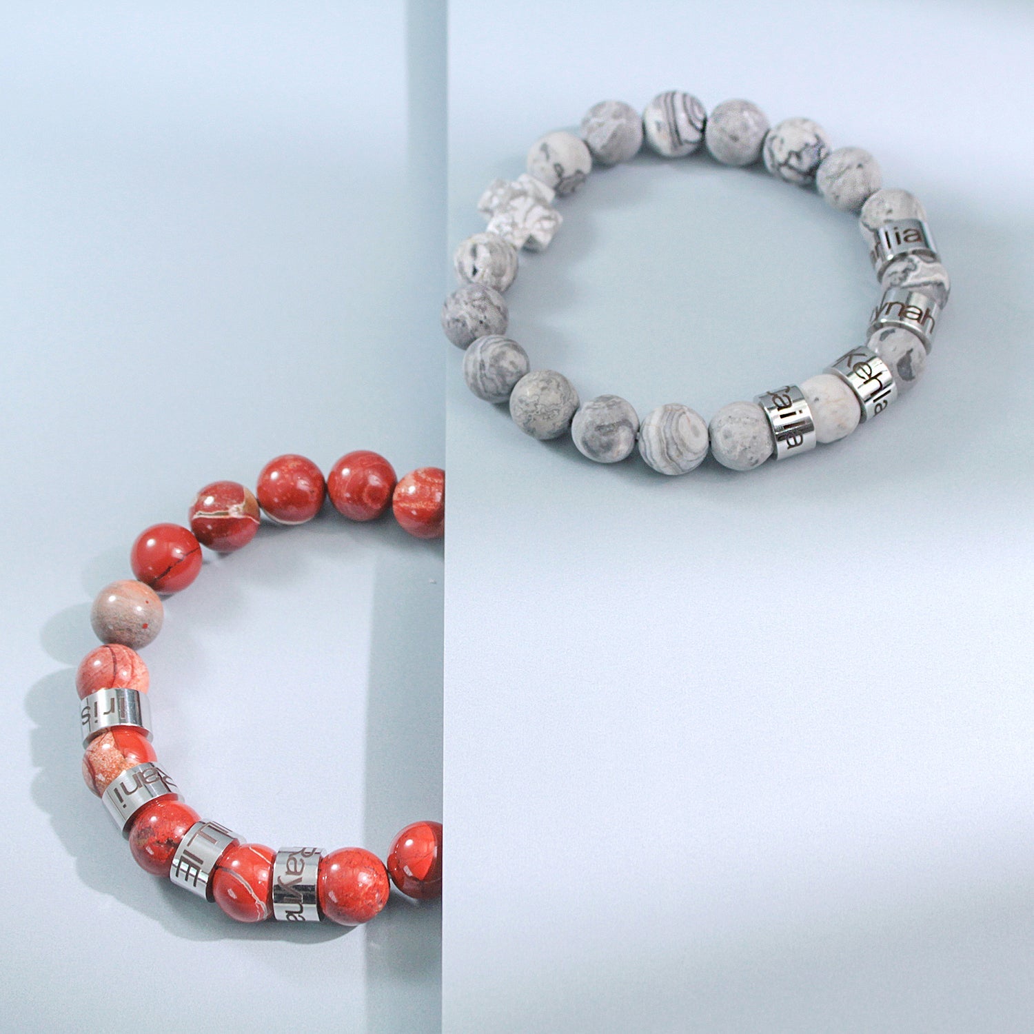 Custom Name Cross-Shaped Gemstone Bracelet 20cm - Daily Wear & Keepsake Gift