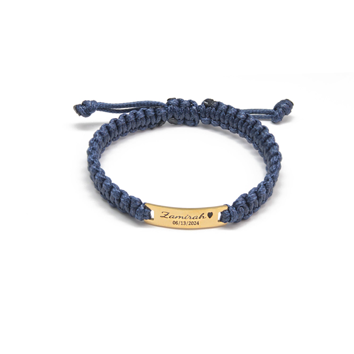 Personalized Men’s Leather Braided Bracelet – Engraved Stainless Steel Plate