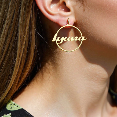 Custom Letter Hook Circle Earrings – Jewelry That Carries Your Story