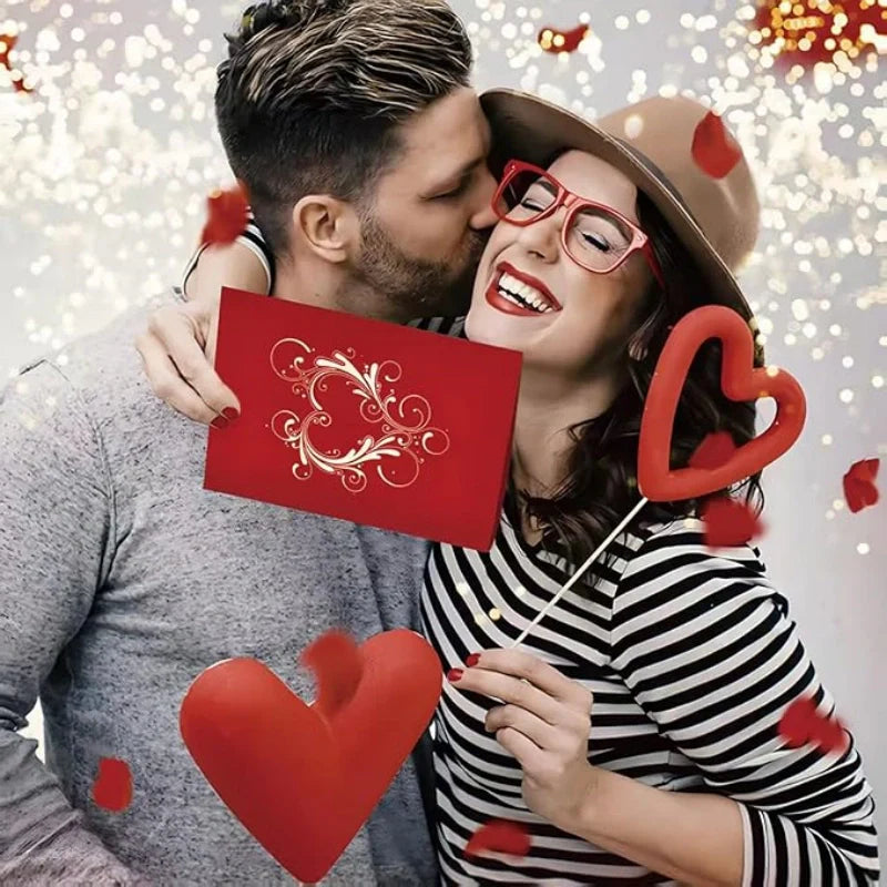 3D Love Pop-Up Card – Romantic Red Heart Tree Greeting Card for Valentine’s Day, Anniversary & Wedding