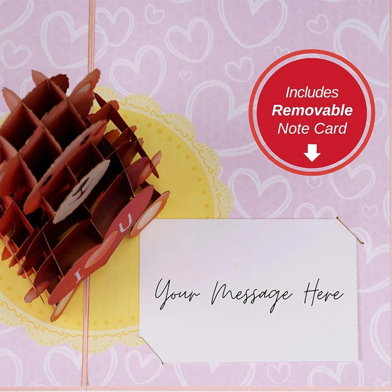 3D Teddy Bear Pop Up Card – Romantic Greeting Card