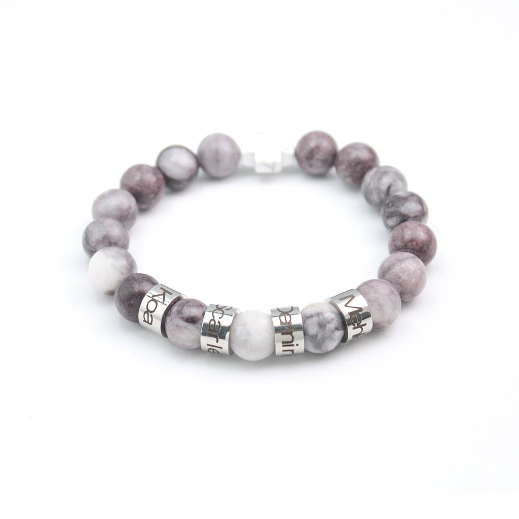 Custom Name Cross-Shaped Gemstone Bracelet 20cm - Daily Wear & Keepsake Gift