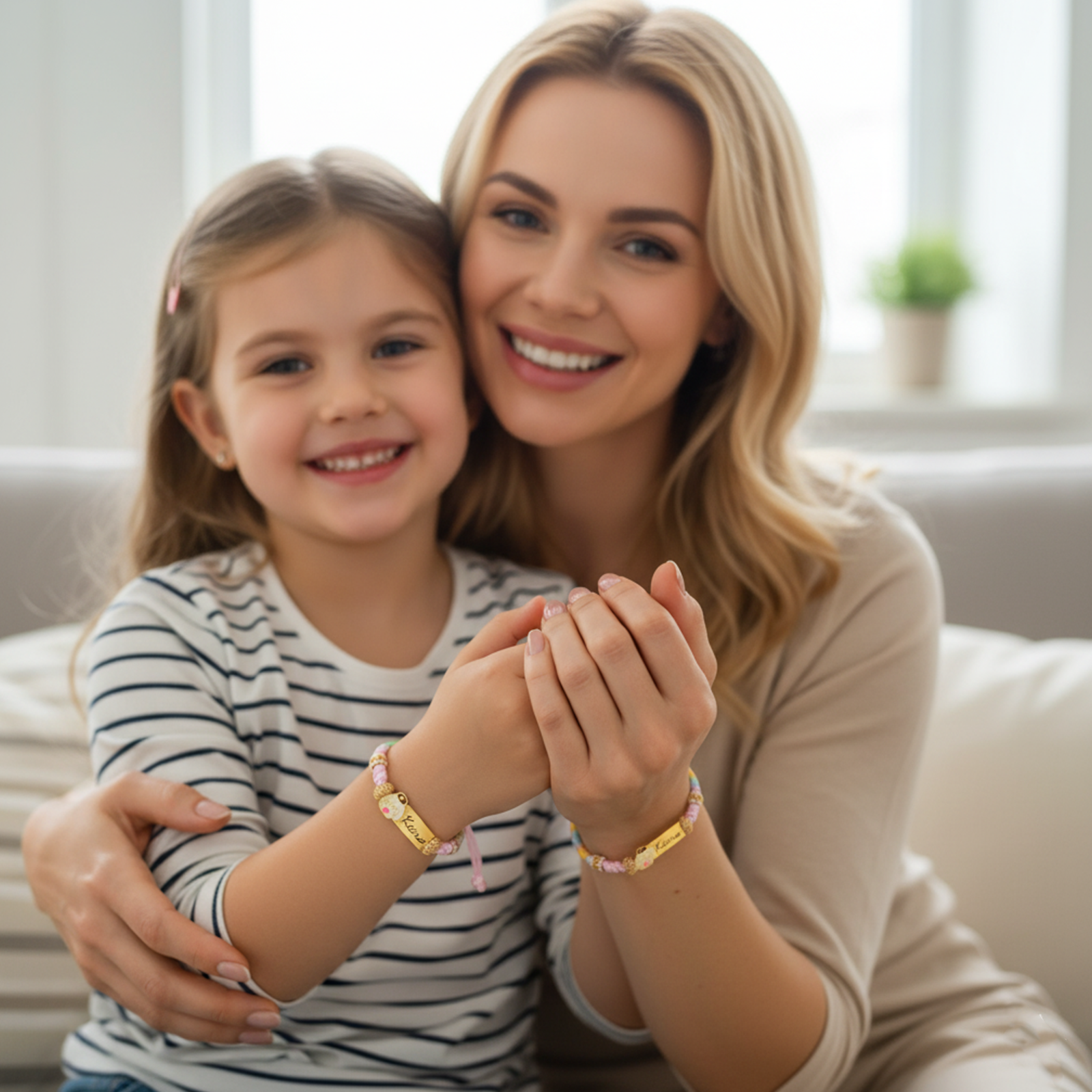 Colorful Cartoon Epoxy Name Bracelet – Personalized Jewelry for Babies & Kids